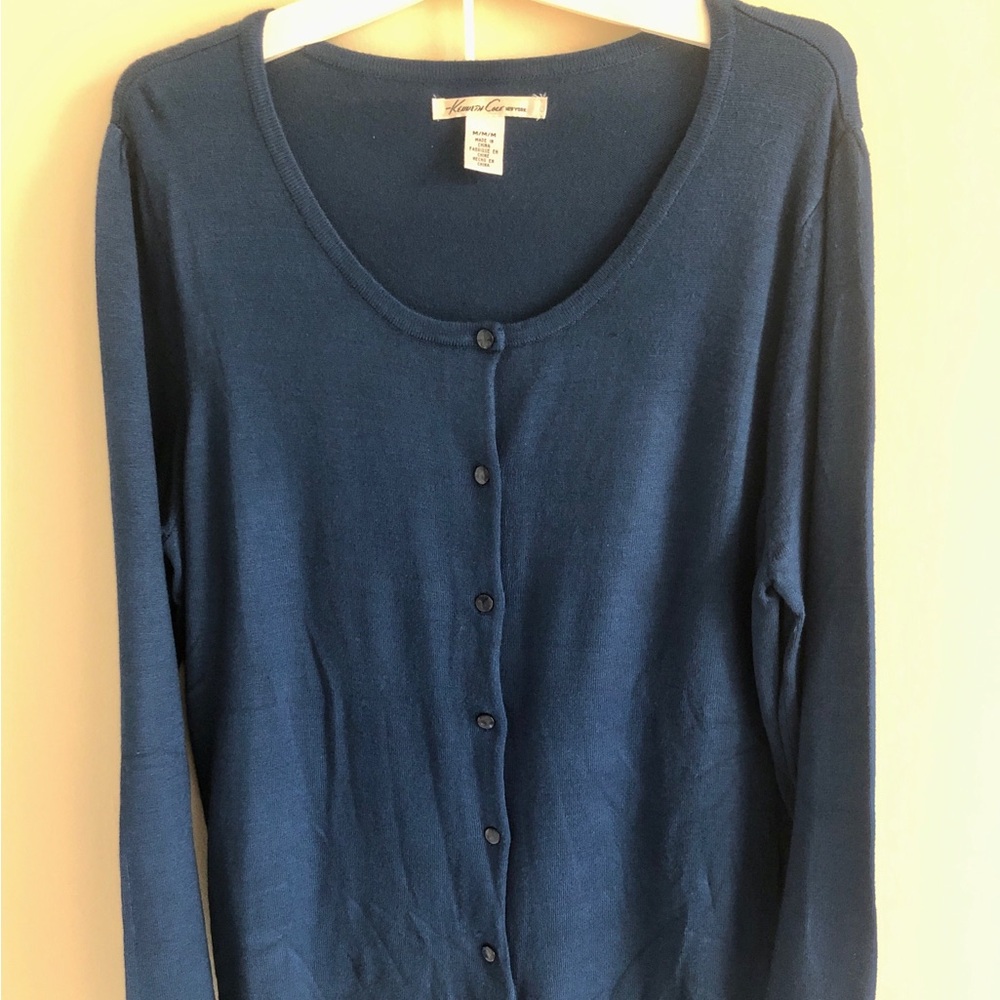 Kenneth Cole Teal blue cardigan Size M